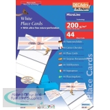 Decadry Place Card 210x63.5mm 2 per A4 Sheet White Pack of 44 OCB5107