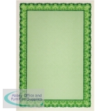 Decadry Certificate Paper 115gsm A4 Shell Emerald Green C Pack of 25 OSD4054
