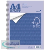 Silvine A4 Twin Wire Notebook 80 Leaf FSCTW80 (FMS)