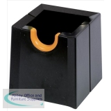 Multiform ExaPen Pen Pot Square Polystyrene Part-recycled Black and Orange Ref 786411D