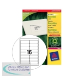 Avery Recycled Laser Label White Address 99.1x33.9mm 16 per Sheet Pack of 100 LR7162-100