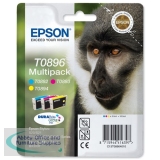 Epson Ink Cartridge T0896 Triple Pack Cyan/Magenta/Yellow C13T08964010