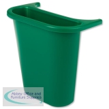 Rubbermaid Saddle Bin for Wastebasket Polyethylene 4.5 Litres W265xD120xH295mm Green Ref 2950-73-GRN