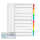 5 Star Maxi Index Extra-wide 230 micron Card with Coloured Mylar Tabs 10-Part A4 White