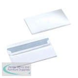 5 Star Office Envelopes Wallet Press Seal 90gsm White DL [Pack 500]