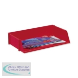 5 Star Letter Tray Wide Entry High-impact Polystyrene Stackable Red