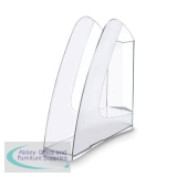 5 Star Magazine Rack File Low Sill A4 Plus and Portrait Foolscap Crystal