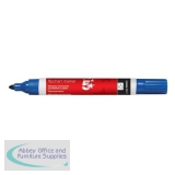 5 Star Flipchart Marker Pen Water-based Line Width 2.0mm Blue [Pack 12]