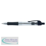 5 Star Ball Pen Retractable Medium 1.0mm Tip 0.4mm Line Black [Pack 10]