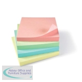 5 Star Office Re-Move Notes Repositionable Pastel Pad of 100 Sheets 76x76mm Assorted [Pack 12]
