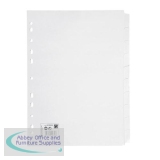 5 Star Subject Dividers Multipunched Manilla Card 10-Part A4 White