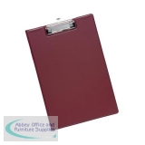 5 Star Office Fold-over Clipboard with Front Pocket Foolscap Red