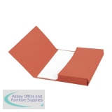 5 Star Document Wallet Half Flap 285gsm Capacity 32mm A4 Red [Pack 50]