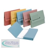 5 Star Document Wallet Half Flap 285gsm Capacity 32mm A4 Assorted [Pack 50]