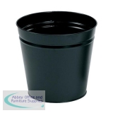 5 Star Waste Bin Round Metal Scratch Resistant D300xH280mm 15 Litres Black