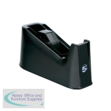 5 Star Tape Dispenser Desktop Weighted Non-slip Roll Capacity 25mm Width 66m Length Black