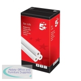 5 Star Fax Roll Thermal with 1m Warning Strip W216mmxL15mx12.7mm Core [Pack 6]