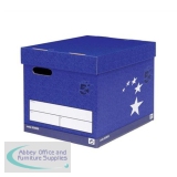 5 Star Superstrong Archive Storage Box Foolscap W307xD403xH320mm Blue [Pack 10]