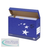 5 Star Transfer Case Foolscap W131xD394xW254mm Blue [Pack 10]