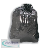 Recycled Refuse Sacks 110 Litre Capacity W450xD735xH900mm Black Ref 929763 [Box 200]