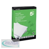 5 Star Eco Copier Paper Recycled Ream-Wrapped 80gsm A4 White [5 x 500 Sheets]
