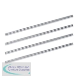 5 Star Office Risers for Letter Tray Chrome Plated 152mm [Pack 4]