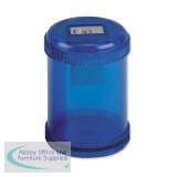 5 Star Office Pencil Sharpener Plastic Canister One Hole Max. Diameter 8mm Blue [Pack 10]
