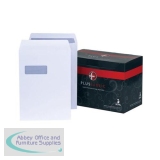 Plus Fabric Envelopes PEFC Pocket Self Seal Window 120gsm C4 324x229mm White Ref H27070 [Pack 250]