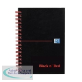 Black n Red Wirebound Premium Softcover Notebook A6 100 Pages Ruled Feint 100080490