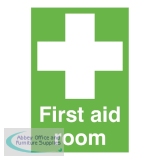 Safety Sign First Aid Room A5 210x148mm Self-Adhesive FA01251S