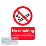 Safety Sign This is a No Smoking Vehicle 100x75mm Self-Adhesive PH05104S
