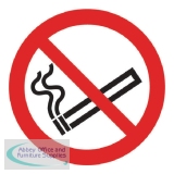 Safety Sign No Smoking Symbol 100x100mm PVC PH04702R