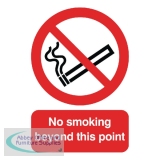 Safety Sign No Smoking Beyond This Point A5 Self-Adhesive PH04851S