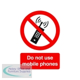 Safety Sign Do Not Use Mobile Phones A5 PVC PH01051R