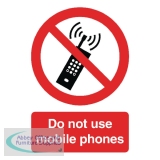 Safety Sign Do Not Use Mobile Phones A5 Self-Adhesive PH01051S