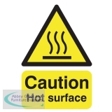 Safety Sign Caution Hot Surface A5 PVC HA04151R