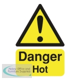 Safety Sign Danger Hot A5 PVC HA13651R