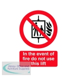 Safety Sign In the Event of Fire Do Not Use This Lift FR08651R