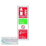 Safety Sign Fire Extinguisher Water 300x100mm Self-Adhesive F200/S