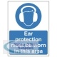 Safety Sign Ear Protection Must Be Worn In This Area 600x450mm PVC M48A/R