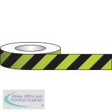 Safety Sign Niteglo Tape Black/Yellow Stripes 40mm x10 Metres NGT12