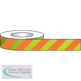 Safety Sign Niteglo Tape Red/Yellow Stripes 40mm x10 Metres NGT11