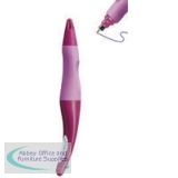 Stabilo Smove Easy Left-Hand Rollerball Pen Pink Barrel/Blue Ink Blister Pack B-34149-10
