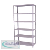 Storage Solutions Medium Duty Bolted 6-Shelf Unit Grey ZZBS6GR180C09031