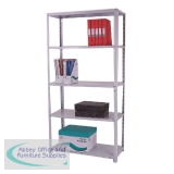 Storage Solutions Medium Duty Bolted 5-Shelf Unit D400mm Grey ZZBS5GR180C09040