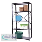 Storage Solutions Heavy Duty Bolted 5-Shelf Unit D500mm Black ZZHS5BK200A10050