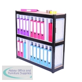 Storage Solutions 2-Shelf Lever Arch File Unit Black ZZHT2BK098A10630