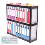 Storage Solutions 3-Shelf Lever Arch File Unit Black ZZHT3BK102A10630