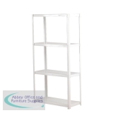 Zamba 4-Shelf Boltless Shelving White ZZLS4WH140B07030