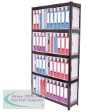 Storage Solutions Boltless 5-Shelf Lever Arch File Unit Black STS834450